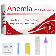 H.pylori iron deficiency test kit box for at-home ferritin monitoring.