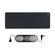 HRSDZKJ grounding mat with feet on the mat for relaxed grounding and focus.