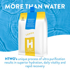HTWO 6-pack display highlighting portable hydration