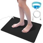 Huanyon grounding mat kit cover shows vegan leather surface for comfortable grounding.