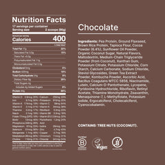 Huel Black Edition Chocolate 40g blended smoothie—creamy, flavorful meal replacement.