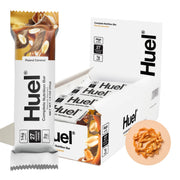 Huel Complete Nutrition Bar peanut caramel front package highlighting a protein-rich vegan snack