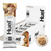 Huel cookie dough bar pack shot, convenient plant-based snack for on-the-go days.