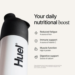 Huel Daily Superblend Vanilla shake ready for a fast, satisfying drink.