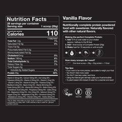 Huel ingredients blend of hemp, faba, and pea proteins