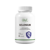 HUJ selenium bottle front showing 60 capsules for daily antioxidant support