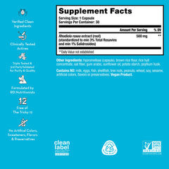 HUM Big Chill ingredient graphic emphasizes rhodiola rosea extract