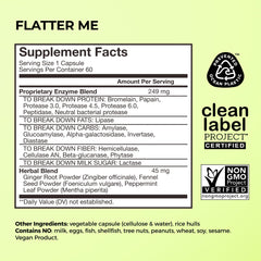 HUM Flatter Me capsules digest enzymes display essential enzymes and benefits