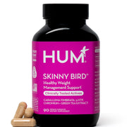 HUM Skinny Bird green tea extract capsules bottle supports daily appetite management.