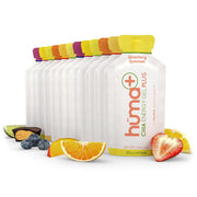 HÜMA CHIA ENERGY GEL PLUS variety pack ready for long runs.