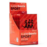 Humann SuperBeets Sport packet front showing brand and serving size for endurance support