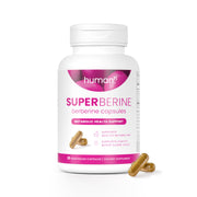 Humann SuperBerine bottle front view for daily metabolism support.