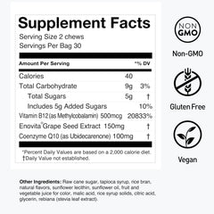 Humann SuperGrapes Chews in hand for on-the-go wellness.