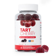 Humann Tart Cherry Gummies bottle for on-the-go wellness.