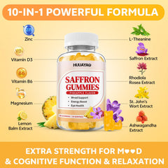 HUUAYAO saffron gummies night use for calm focus and rest