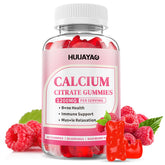 HUUAYAO calcium citrate gummies bottle front supports daily bone health