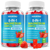 HUUAYAO Magnesium Complex Gummies bottle front with strawberry flavor for daily energy