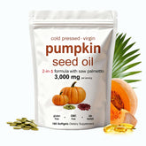 Huuazoi Pumpkin Seed Oil softgels in close-up, easy daily supplement for wellness.