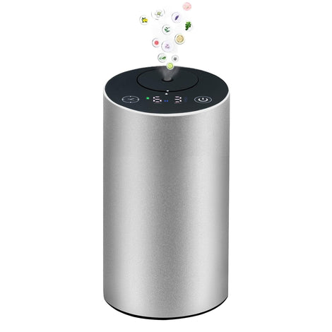 Huvama A7 Mini waterless diffuser front view showing compact design for home use