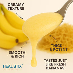 HX HEALISTIX Banana Sea Moss Gel ingredients featuring wildcrafted sea moss.