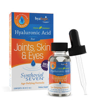 Hyalogic Synthovial Seven bottle front view showing vegan HA for joint comfort