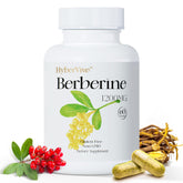 HyberVive Berberine bottle showing 60 capsules for post-meal support.