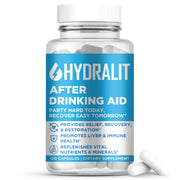 Hydralit After Drinking Aid packaging on a clean surface for convenient daily use.