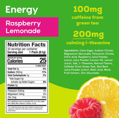 HYDRANT energy stick raspberry lemonade open pack for portable energy
