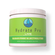 Hydrate Pro lime electrolyte bottle front for daily hydration support