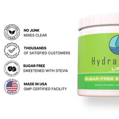 Hydrate Pro lime powder dissolving in a glass of water