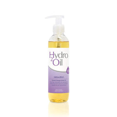 Hydro 2 Oil relaxation massage bottle with lavender scent for calm evenings