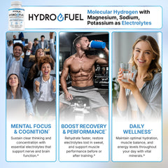 Effervescent action of Hydro-Fuel fizzing in a glass after mixing