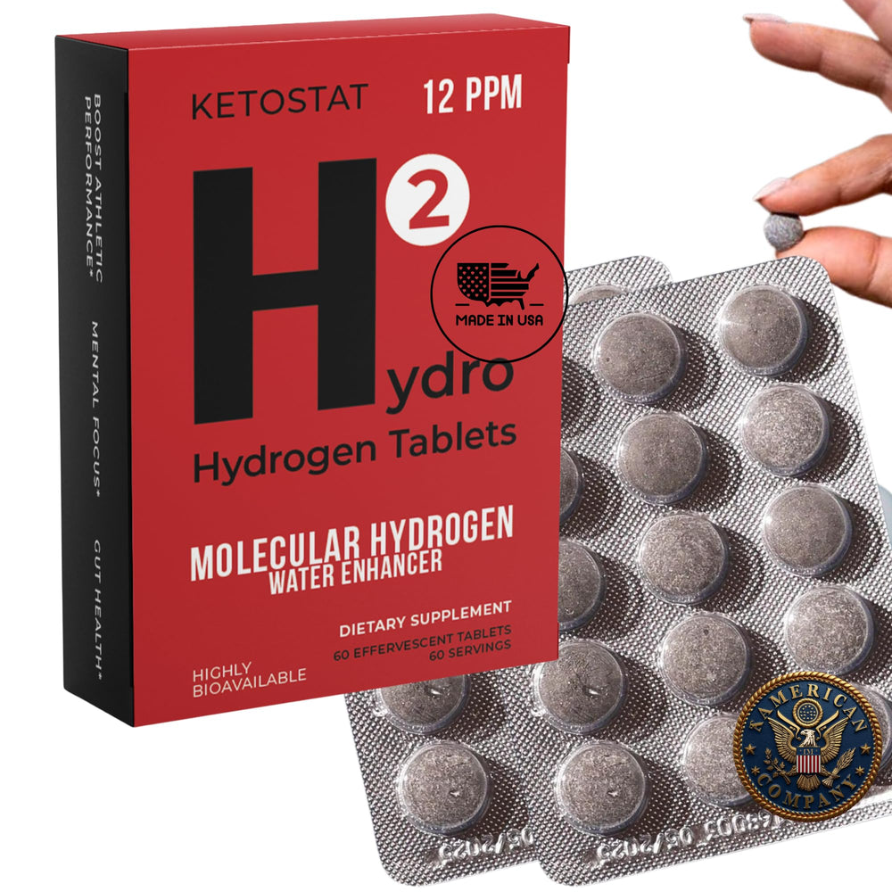 HYDRO HYDROGEN TABLETS dissolve in water to create 12 ppm hydrogen nanobubbles