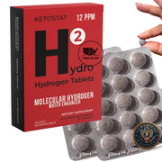 HYDRO HYDROGEN TABLETS dissolve in water to create 12 ppm hydrogen nanobubbles