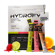 Hydrofy Lemon Lime hydration packet ready to mix for on-the-go refreshment.