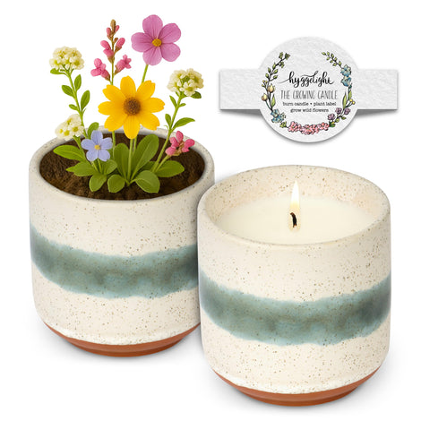 Hyggelight Edith sandalwood-vanilla candle offers a warm, cozy room ambiance.