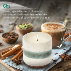 Hyggelight Edith soy wax and cotton wick for a clean burn.