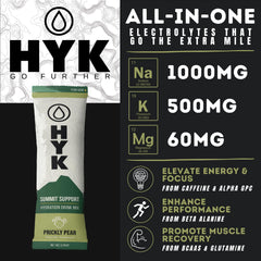 HYK Electrolyte+ stick close-up for quick mix during workouts.