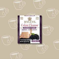 HYLEYS Colon Cleanse Tea Blackberry in cup ready for daily ritual