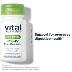 Hyperbiotics Vital Nutrients Pro-15 daily-dose pearls ideal for busy mornings