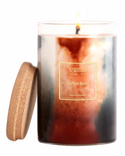 HZ-WONMIO Coffee Bean Candle tie-dye design enhances decor with inviting warmth