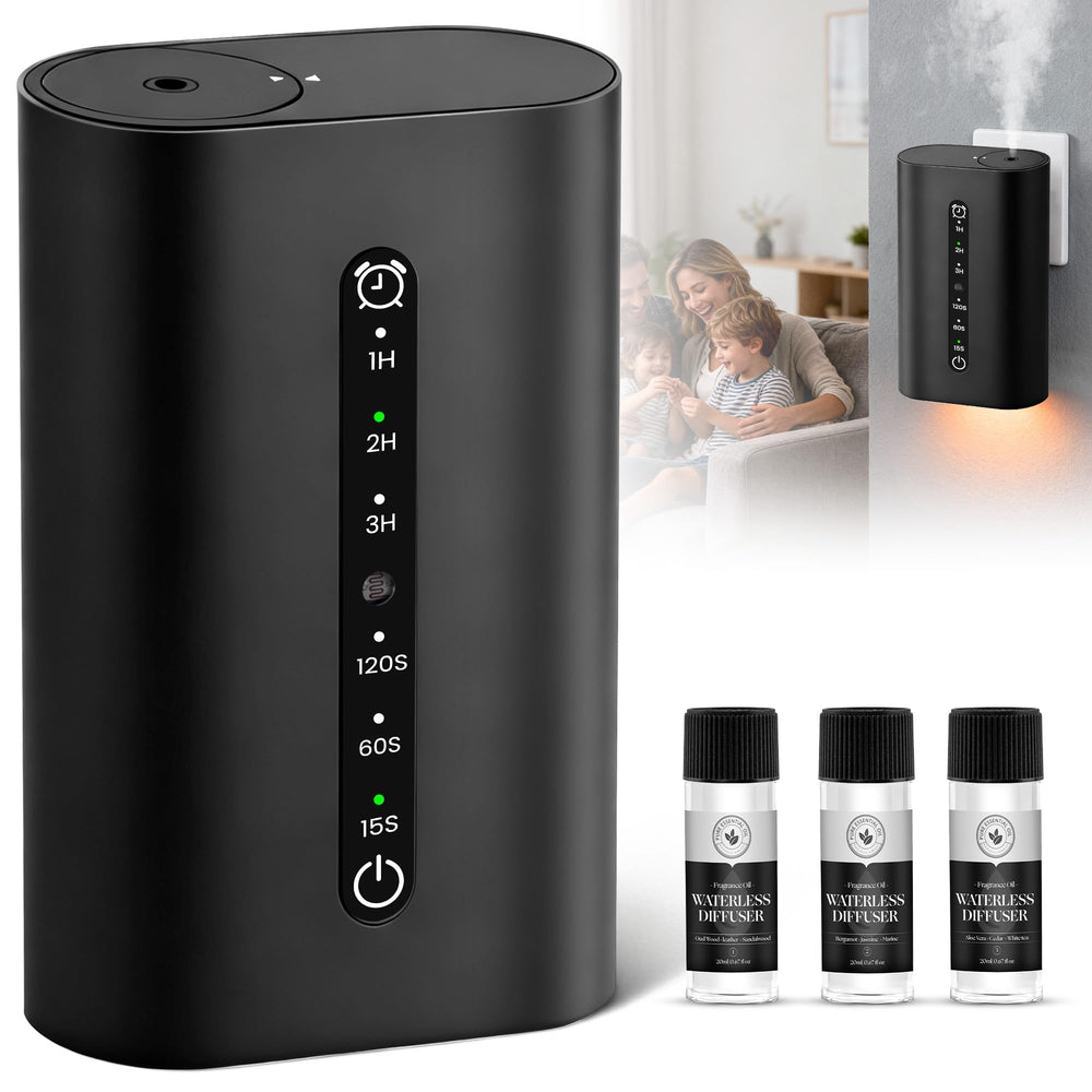HZQVA Smart Plug-in Scent Diffuser Set front view for compact home fragrance.
