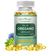 HZZYPLANT Oil of Oregano with Black Seed Softgel bottle pour for easy daily use and dosing