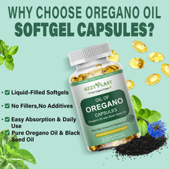 HZZYPLANT Product label highlights organic oregano and black seed oils