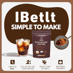 IBetIt Organic Mushroom Coffee visual 3 brewing ritual for focused studying
