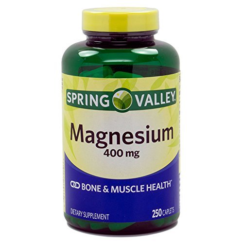 Spring Valley Magnesium 400 mg bottle supports nerve, muscle, and bone health.
