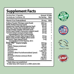 IBS Clear bottle label close-up showing Vitamin D and fiber blend