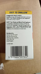 ICaps Extra Lutein packaging close-up showing nutrition label for informed use.