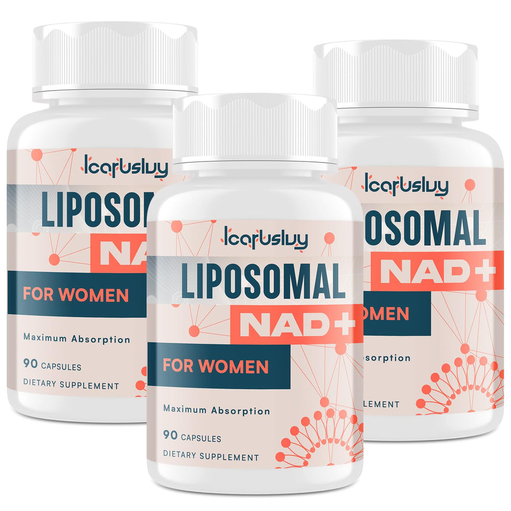 IcarusIvy liposomal NAD+ for women bottle-front shows energy support.