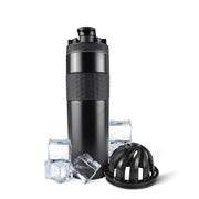 Ice Shaker 20 oz bottle with twist-on agitator for smooth mixing.
